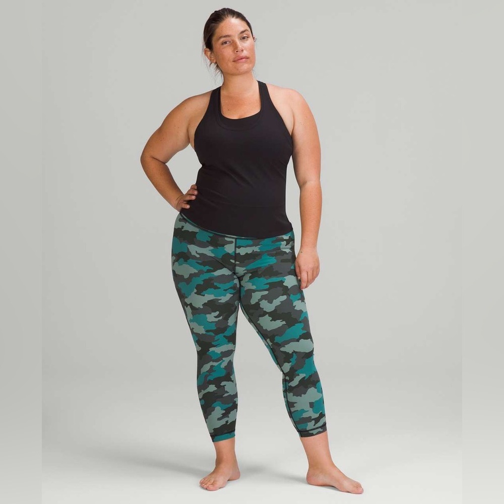 Lululemon Align High-Rise Pant 25" in Heritage 365 Camo Tidewater Teal Size 20.